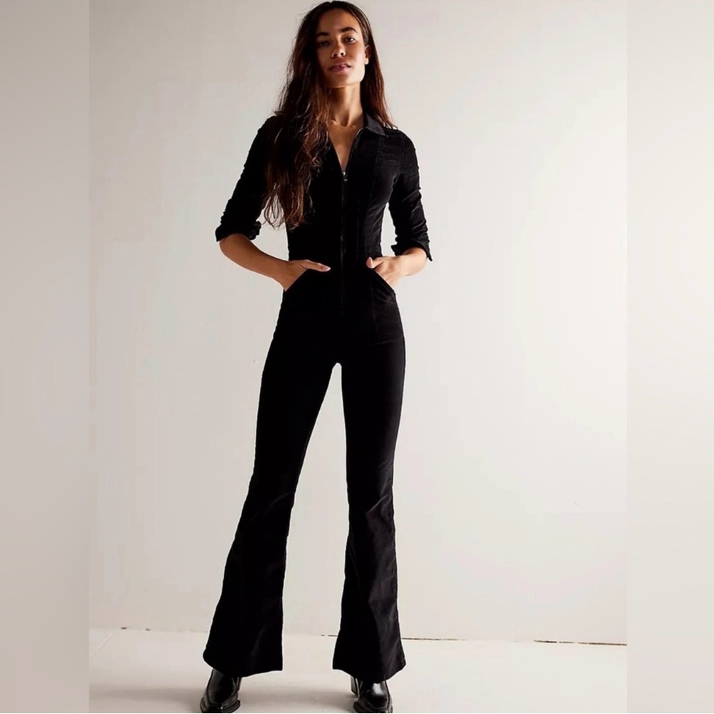 Free People Black corduroy Jumpsuit